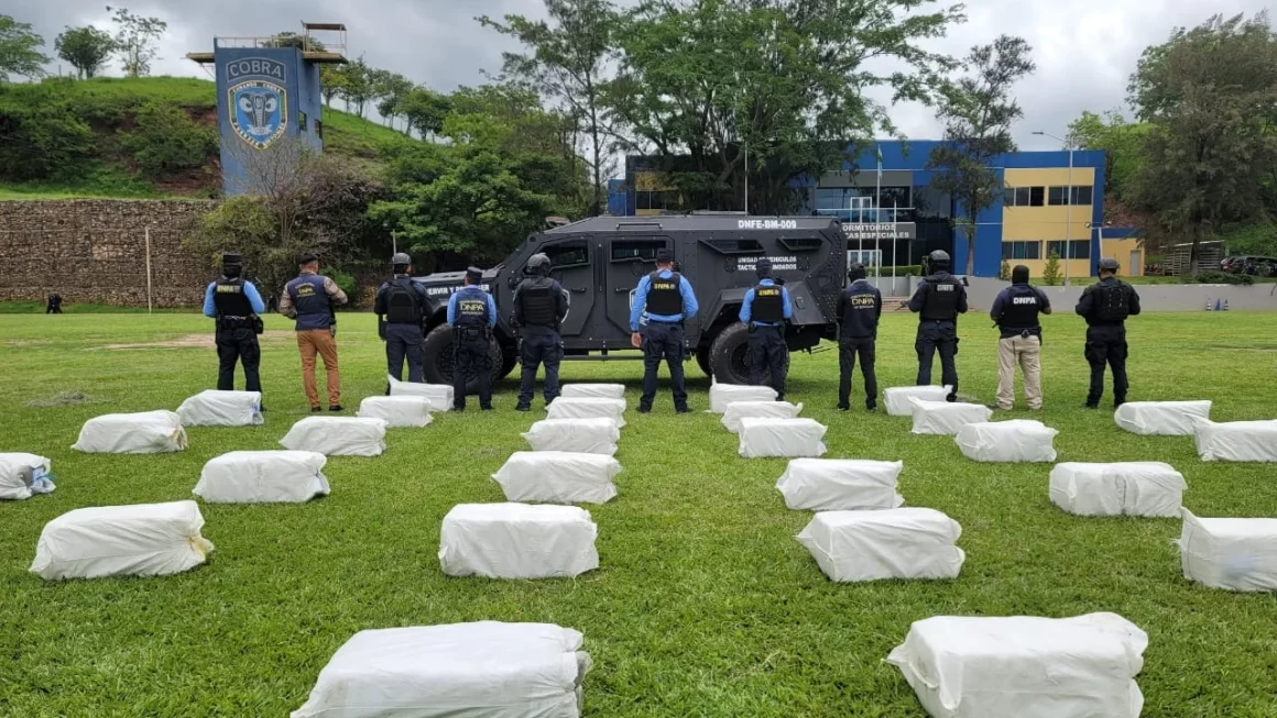 Decomisan un fuerte cargamento de droga valorado en 11 millones de lempiras en Atlántida