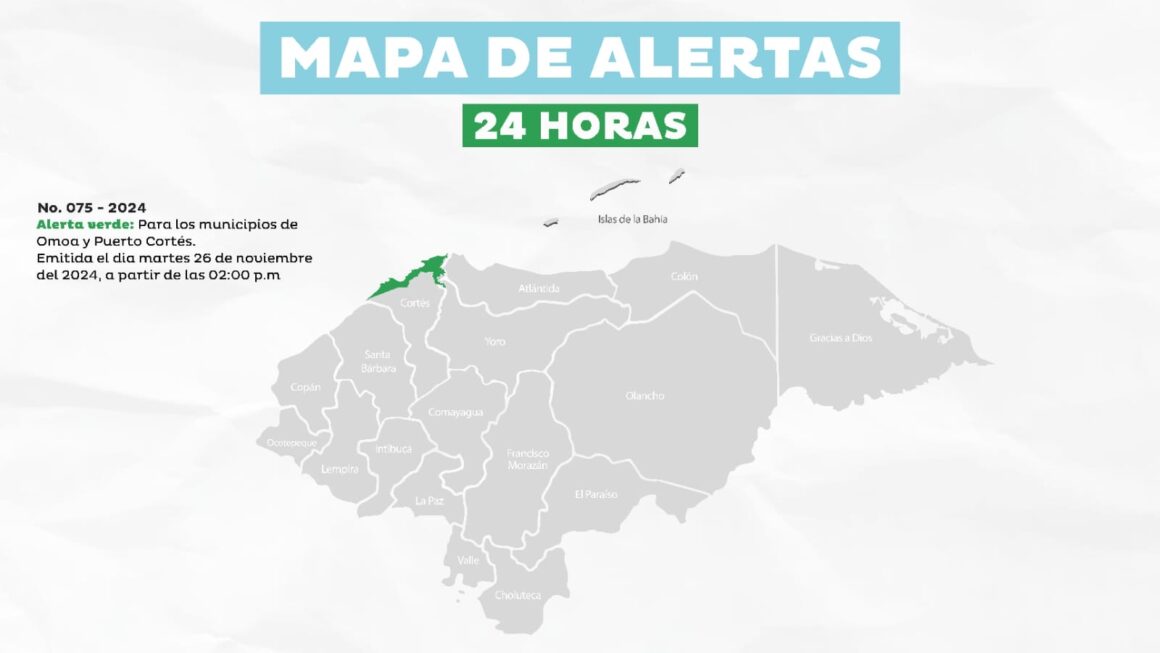 Alerta Verde por 24 horas en Omoa y Puerto Cortés por fuertes lluvias 