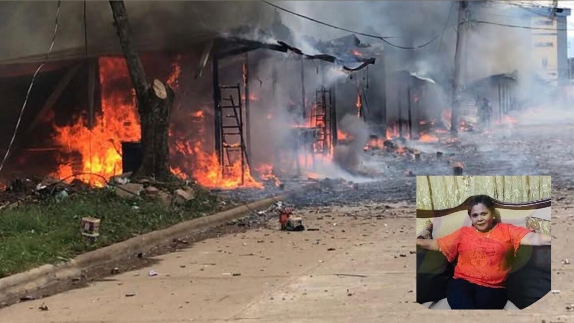 Una mujer muerta tras voraz incendio en coheterías de Catacamas