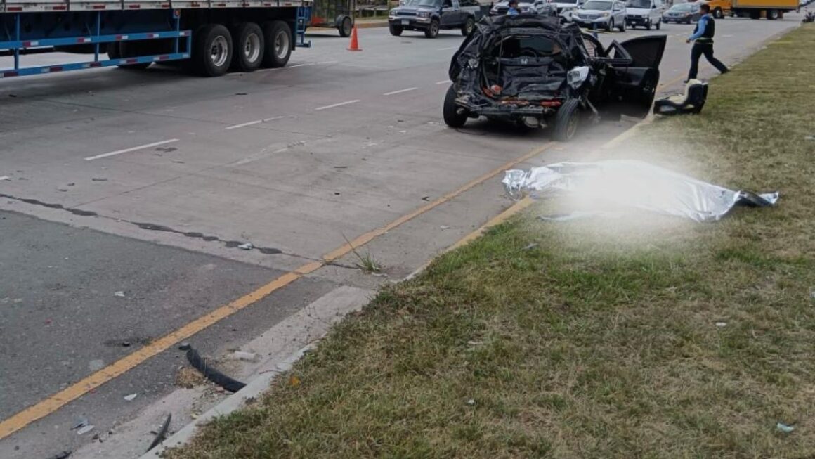 Rastra causa la muerte de una mujer y deja herido a su bebé y esposo en carretera CA-5