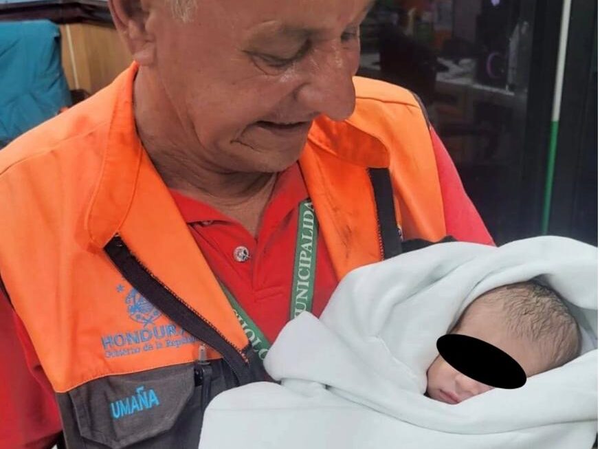 Rescatan a recién nacido abandonado por su madre en Choloma, Cortés 
