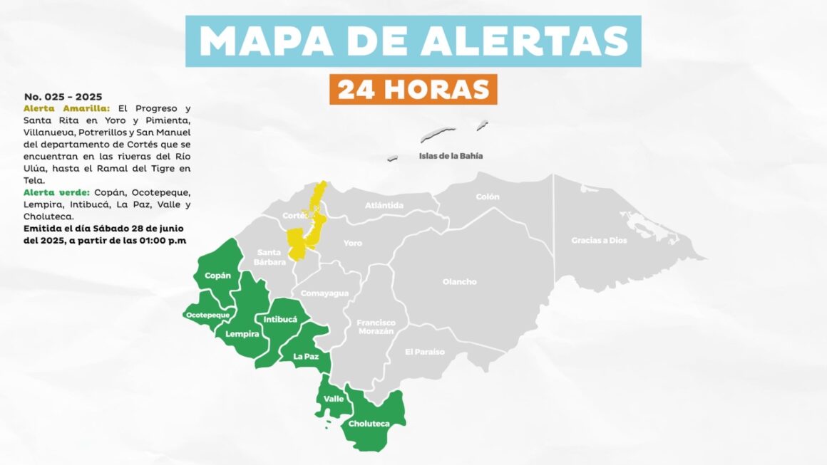 Elevan a Alerta Amarilla zonas bajas de los municipios aledaños al río Ulúa