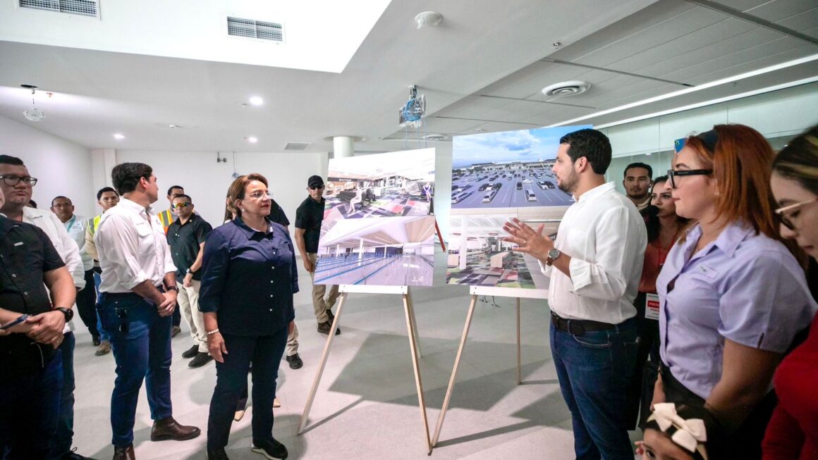 Xiomara Castro inspecciona transformación del aeropuerto “Ramón Villeda Morales” en SPS