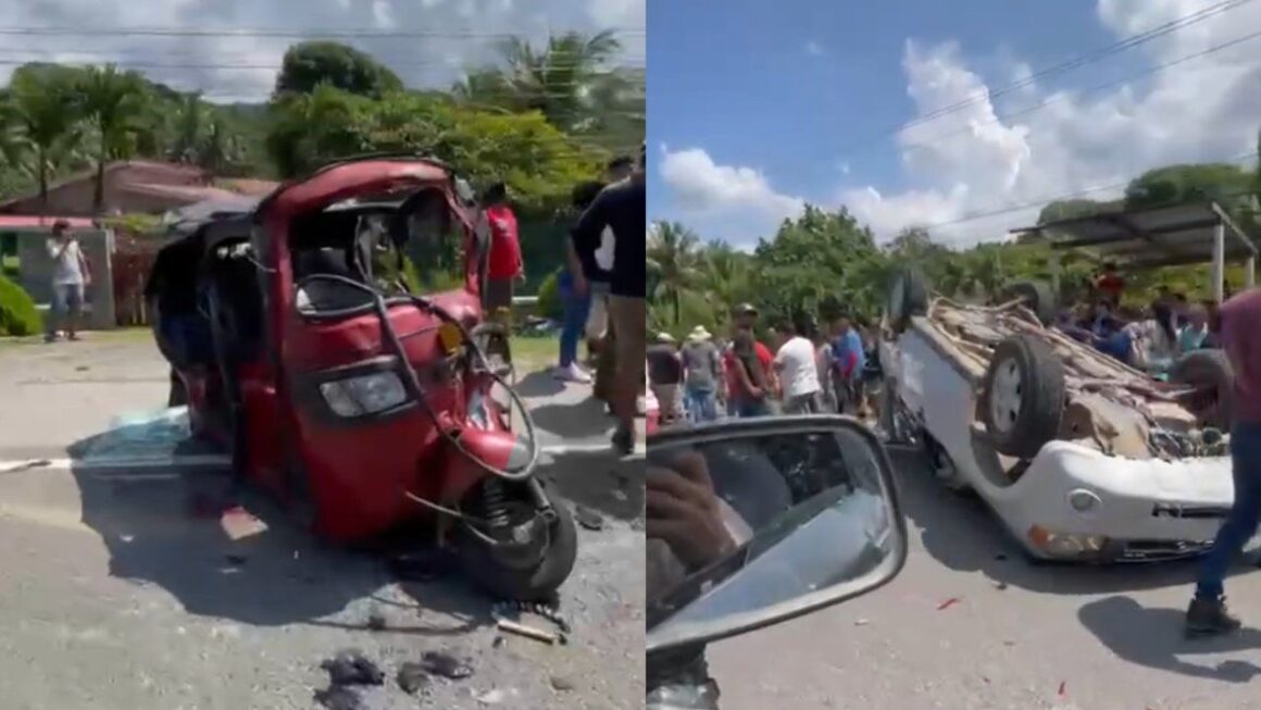 Alumnos que iban en mototaxi sufren accidente en Omoa