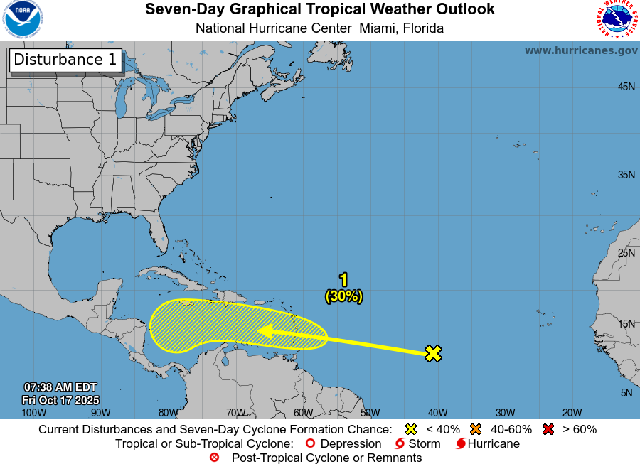 Onda tropical amenaza con convertirse en huracán en su paso por el Caribe