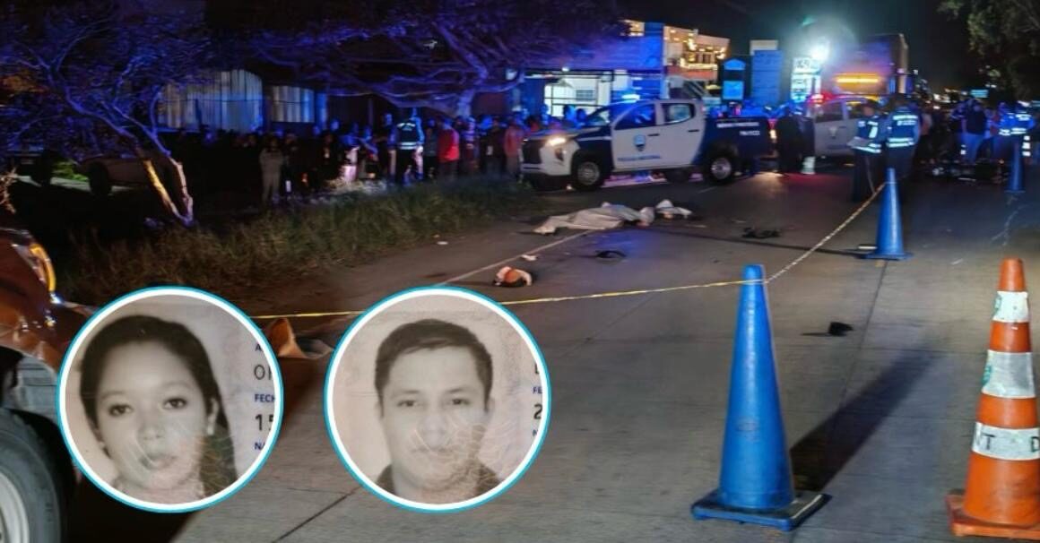Pareja muere tras ser embestido por un bus en Santa Ana, Francisco Morazán 