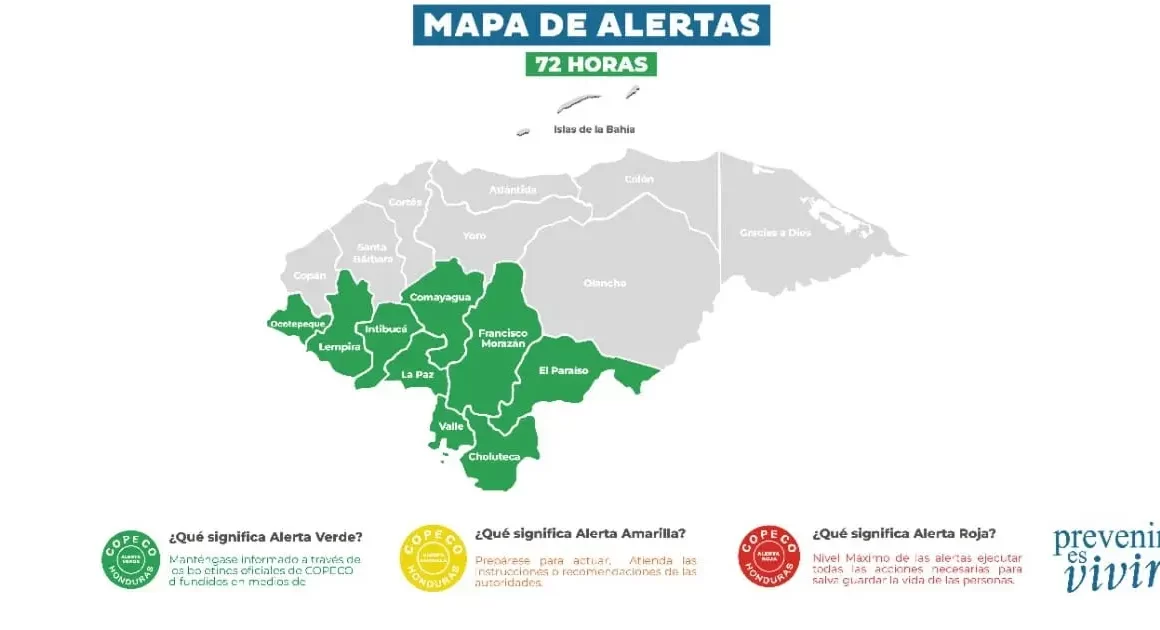 Nueve departamentos en alerta verde por lluvias que dejará tormenta tropical Cristina 