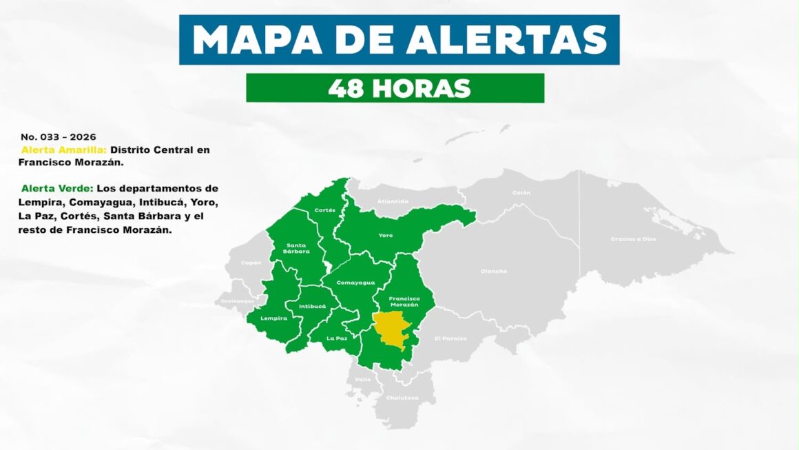 Distrito Central y ocho departamentos permanecen bajo alerta por lluvias